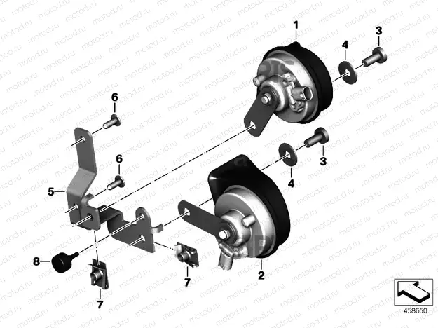 AIR HORNS WITH BRACKET