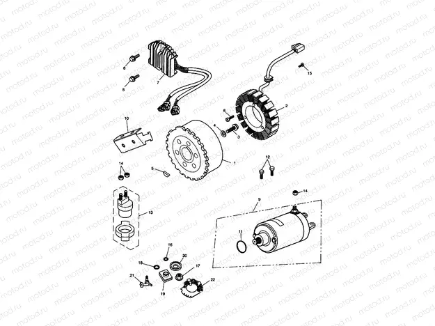 Alternator, Starter