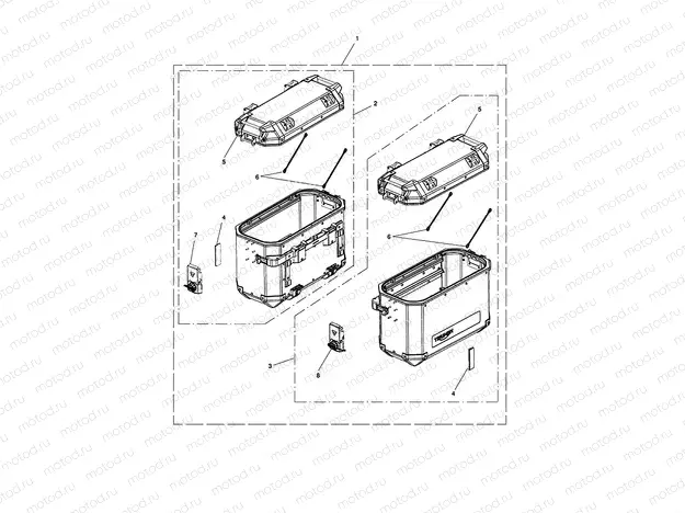 Aluminium pannier kit, black, KL (expedition)