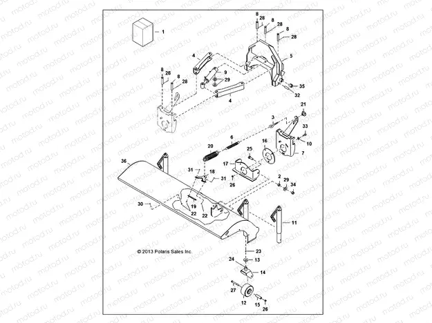 ANGLE BROOM | ANGLE BROOM, MAIN FRAME - D151M/2MPD1AJ-BRM (49BRUTUSFRAME6675)