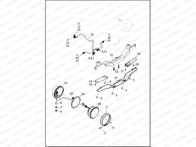 AUXILIARY/FOG LAMPS AND TURN SIGNALS, FRONT - FLDE