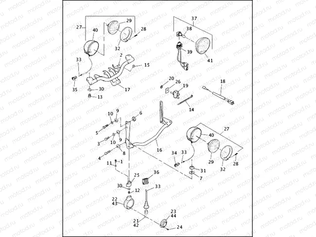 AUXILIARY/FOG LAMPS - FLSTC & FLSTS, FRONT TURN SIGNALS - FLSTC
