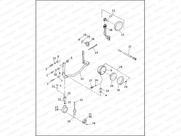 AUXILIARY/FOG LAMPS & FRONT TURN SIGNALS - FLSTC