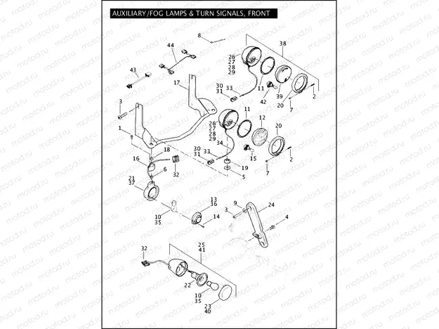 AUXILIARY/FOG LAMPS & TURN SIGNALS, FRONT (1 OF 2)