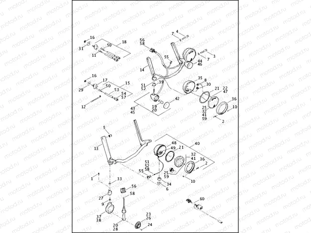 AUXILIARY/FOG LAMPS & TURN SIGNALS, FRONT - FLSTC & FLSTN (2 OF 2)