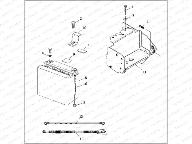 BATTERY & BATTERY TRAY