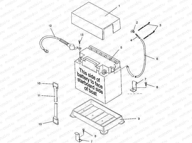 BATTERY BOX SLX 780 B954287 (4933953395B006) | BATTERY BOX SLX 780 B954287 (4933953395B006)