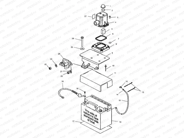 BATTERY BOX - W025101C/W025101D/W025101I (4971387138B07) | BATTERY BOX - W025101C/W025101D/W025101I (4971387138B07)