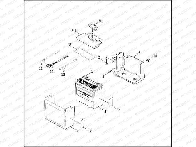 BATTERY TRAY & BATTERY
