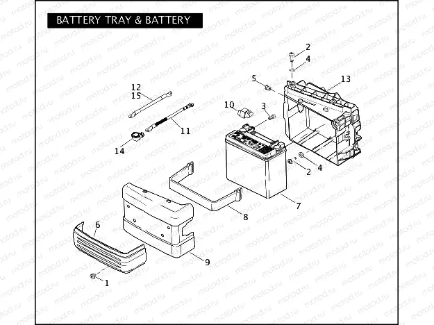 BATTERY TRAY & BATTERY