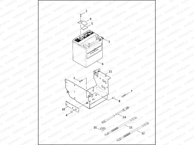 BATTERY, TRAY & CABLES