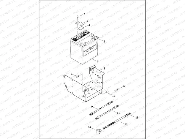BATTERY, TRAY & CABLES
