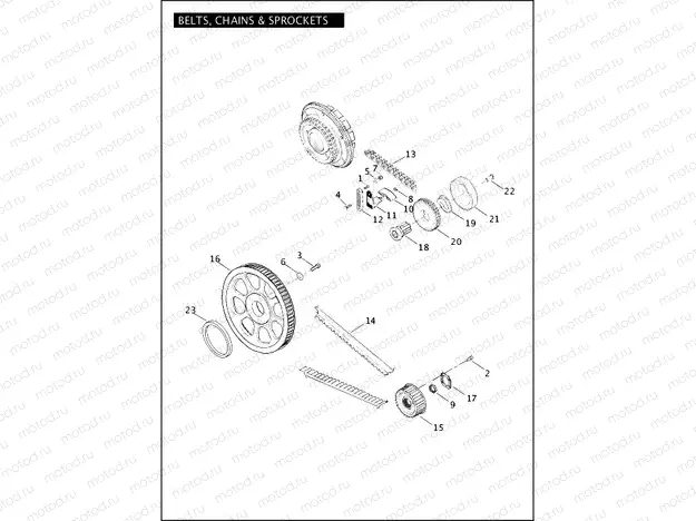 BELTS, CHAINS AND SPROCKETS