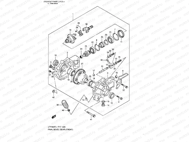 BEVEL GEAR (FRONT)(LT-F400FL1 P17)