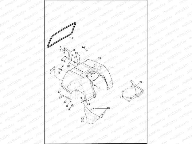 BODY ASSEMBLY AND SIDE COVERS - FLHTCUTG
