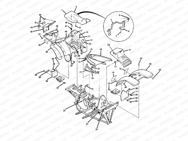 Body Assembly Updated 5/90 (4917721772001A) | Body Assembly Updated 5/90 (4917721772001A)