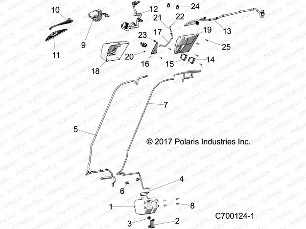 BODY | BODY, ASM WATER BOTTLE PUMP AND WIPER KIT - R19RRU99/A/B (C700124-1)