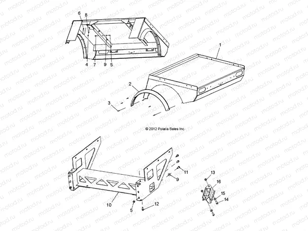 BODY | BODY, BED, JOUNCE BUMPER and MOUNT - L15G6S (49GEMBODY13BEDJOUNCE)