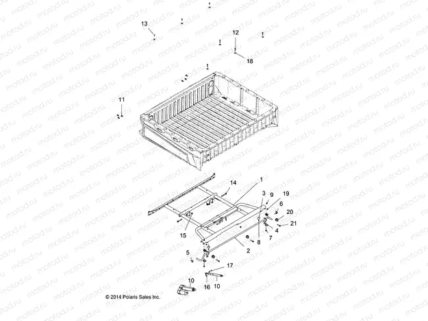 BODY | BODY, BOX MOUNTING AND LATCH - R151DPD1AA/2D (49BRUTUSBOXMTG15)