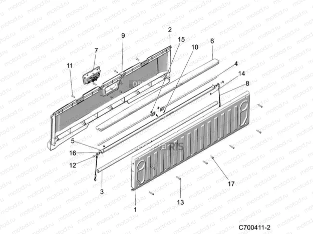 BODY | BODY, BOX, TAILGATE - D21BBPD4B4 (C700411-2)