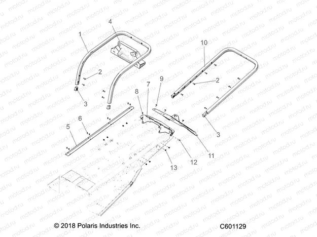 BODY | BODY, BUMPER, REAR, SNOWFLAP and TAILLIGHT COVER - S20CFF5BSL/BEL (C601129)