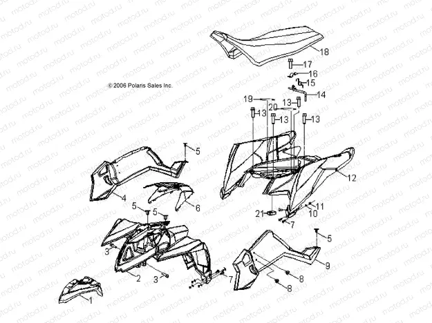 BODY | BODY, CAB and SEAT - A21YAK11B7/B6/N7/N6 (49ATVCAB07OTLW90)