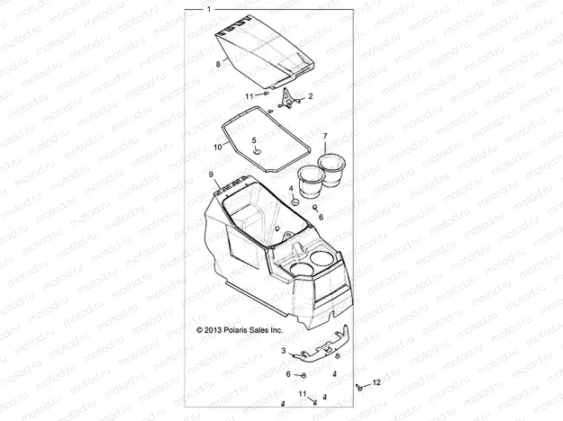 BODY | BODY, CENTER CONSOLE - R15RTE87AV/BV ALL OPTIONS (49RGRCONSOLE14CREW)