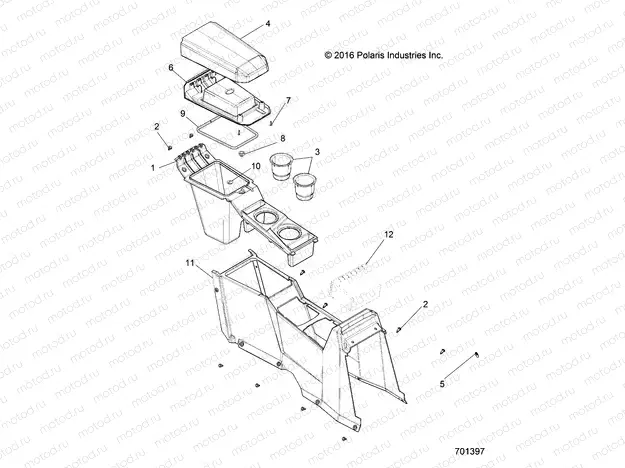 BODY | BODY, CENTER CONSOLE, REAR - G22G4E99NP (701397)