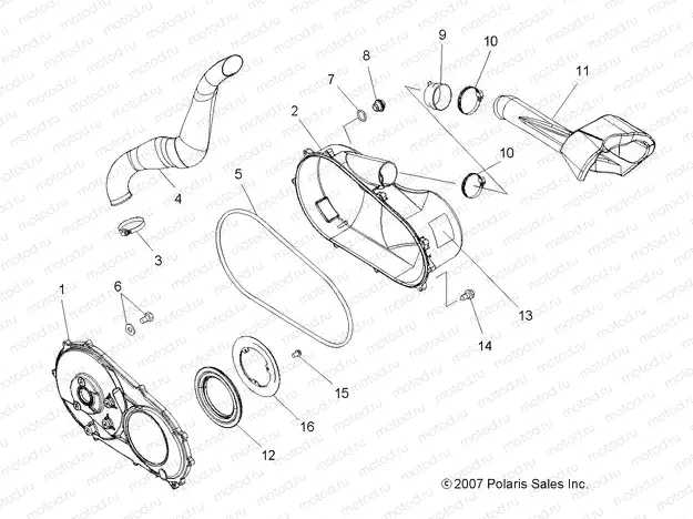 BODY | BODY, CLUTCH COVER - A09TN50AX/AZ (49ATVCLUTCHCVR08SPX25)