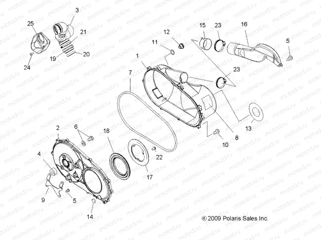 BODY | BODY, CLUTCH COVER - A13EA32FA (49ATVCLUTCHCVR10TBLZR)
