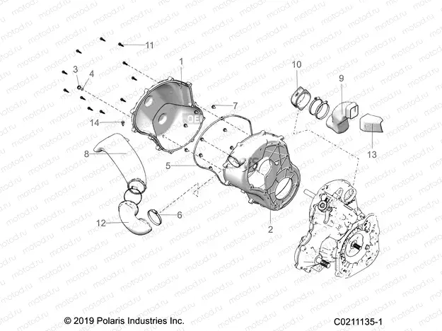 BODY | BODY, CLUTCH COVER - A20SXA85A1/A7/CA1/CA7/E85A9/AF/AP/CA9/CAF/CAP/V85AP/CAP (C0211135-1)