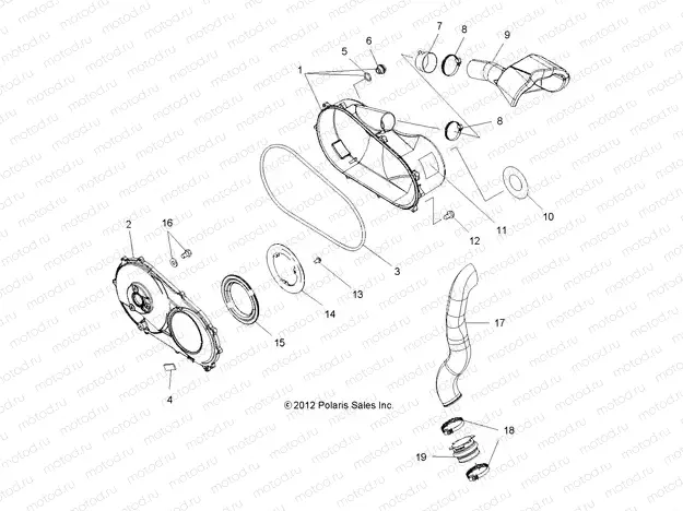 BODY | BODY, CLUTCH COVER and DUCTING - A13MH76FF (49ATVCLUTCHCVR13SP800F)