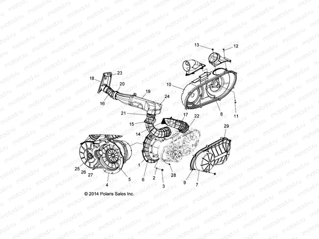 BODY | BODY, CLUTCH COVER and DUCTING - R16RVAD1A1 (49RGRCLUTCHCVR151KDSL)