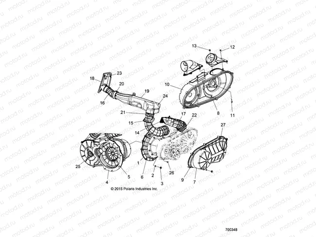 BODY | BODY, CLUTCH COVER and DUCTING - R17RTED1F1/SD1C1 (700348)