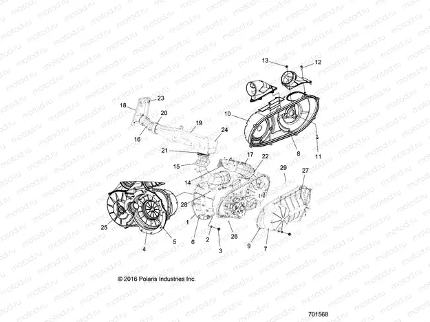 BODY | BODY, CLUTCH COVER and DUCTING - R17RVAD1A1 (701568)