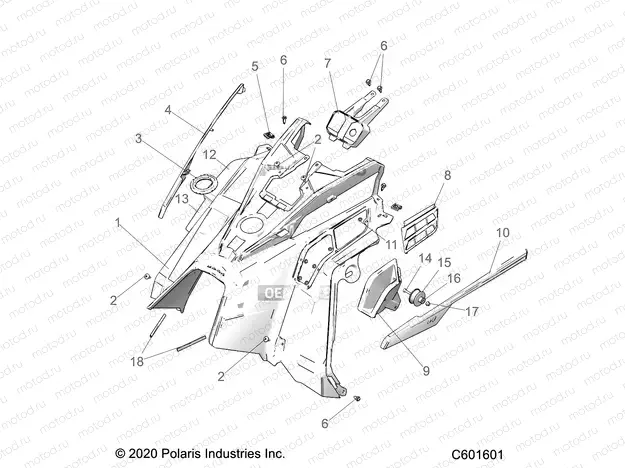 BODY | BODY, CONSOLE - S22TDV8RS/8RE ALL OPTIONS (C601601)