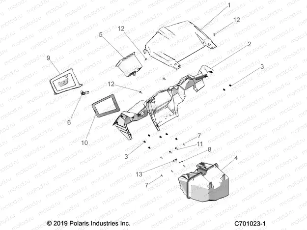 BODY | BODY, DASH AND GLOVEBOX - Z20A4E99AH/BH/LH (C701023-1)