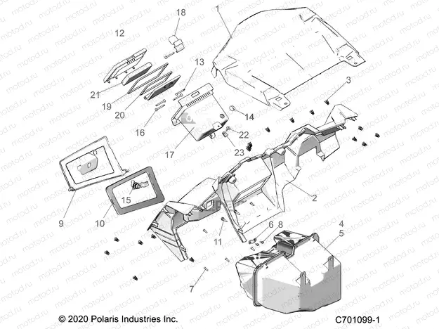 BODY | BODY, DASH AND GLOVEBOX - Z20A5K87BG (C701099-1)