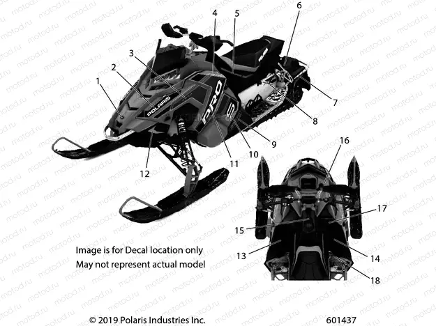 BODY | BODY, DECAL, BLACK SIDE PANEL W/BLK, TITANIUM ACCENT - S20DCH6PS (601437)