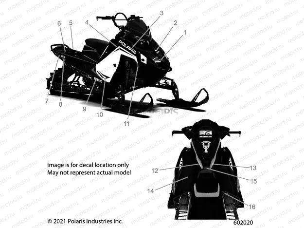 BODY | BODY, DECAL, BLACK SIDE PANEL W/IND SKY BLUE ACCENT - S22TFM8RS/8RE/TFW8RS/8RE (601987)
