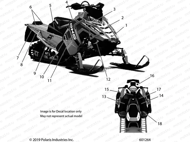 BODY | BODY, DECAL, SNOW CHECK, BLACK SIDE PANEL W/BLK,TITNM ACCENT - S20ELS8RS/8RE (601264)