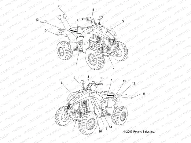BODY | BODY, DECALS - A08BA32AA (49ATVDECAL08TB)