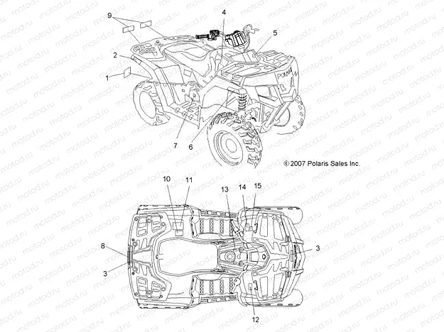 BODY | BODY, DECALS - A08LB27AA (49ATVDECAL08HAWKINTL)