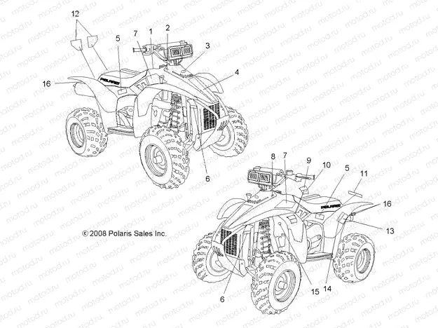 BODY | BODY, DECALS - A09BG50AA (49ATVDECAL09SCRAM)