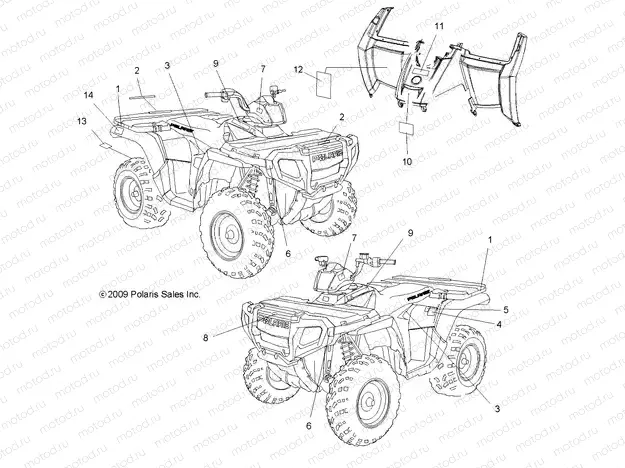 BODY | BODY, DECALS - A10MH76AJ/MN76AX/AZ (49ATVDECAL10SP800)