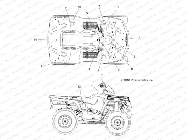 BODY | BODY, DECALS - A11MH50FF (49ATVDECAL11SP500F)