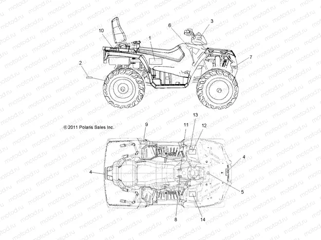 BODY | BODY, DECALS - A13DH50AX/AZ (49ATVDECAL12SP500TRG)