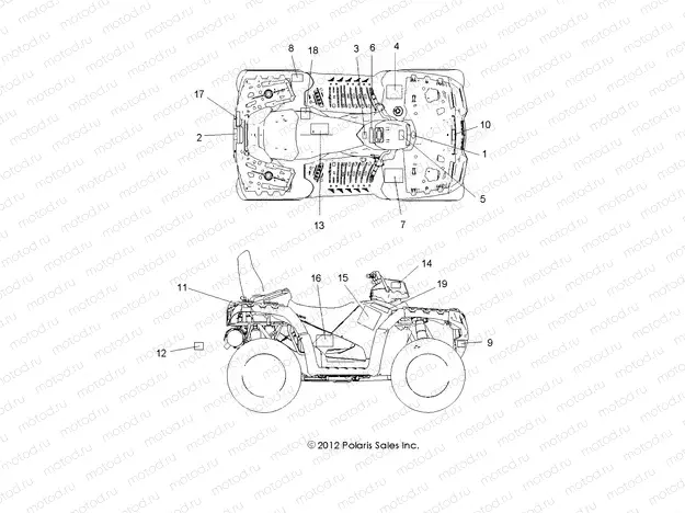 BODY | BODY, DECALS - A13DN8EAF/EAL/EAR (49ATVDECAL13SPTRG850)