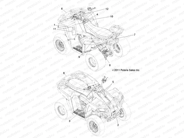 BODY | BODY, DECALS - A13EA32FA (49ATVDECAL12BOSSI)