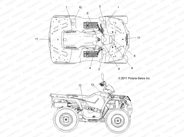 BODY | BODY, DECALS - A13MH50FF/FJ/FU (49ATVDECAL12SP500F)